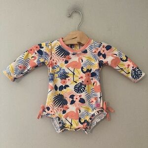 $14 ADD ON Ruffle Butts girls protection long sleeve swimsuit Size 6-12‎ months
